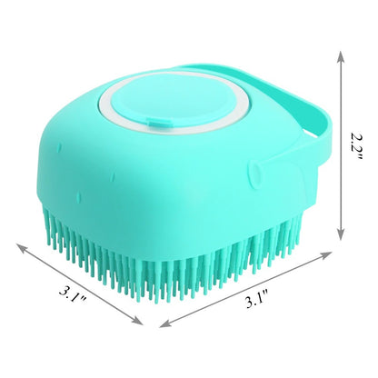 Pet Shampoo Massager Brush – Soft Silicone Grooming Scrubber for Dogs & Cats